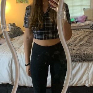 Cropped Plaid Shirt